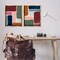 Stupell Industries Abstract Modular Color Block 2 pc Framed Floater Canvas Wall Art Set Design by Victoria Barnes